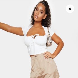 Pretty Little Thing tie crop top